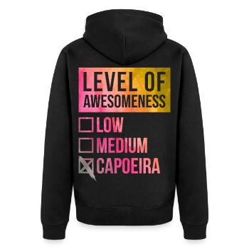 Capoeira - Veste à capuche bio Premium Unisexe - noir - Dos - Nico (187cm)