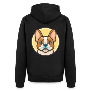 Grand Anglo Francais Blanc Et Orange Dog Breed Pet - Unisex Premium Organic Zip Hoodie - black - Back - Nico (187cm)