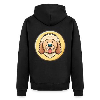 Komondor Chien Race Coloré Dessin Animé Kawaii Clipart - Veste à capuche bio Premium Unisexe - noir - Dos - Nico (187cm)