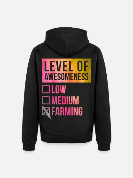 Farm Farm Farm - Unisex Premium Bio Zip Hoodie - Schwarz