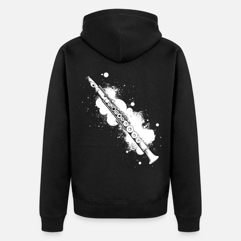 Graffiti de flûte - Veste à capuche bio Premium Unisexe - noir