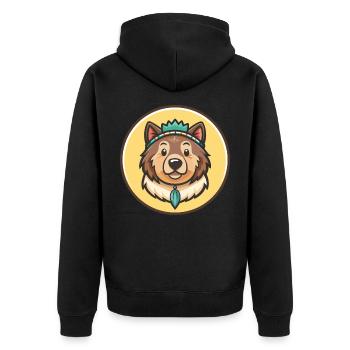 Tahltan Bear Dog Breed Cartoon Kawaii Clipart Pet - Unisex Premium Organic Zip Hoodie - black - Back - Nico (187cm)