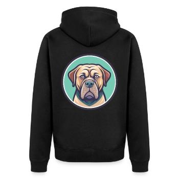 Alano Español Chien Race Dessin animé Kawaii Clipart Animal de compagnie - Veste à capuche bio Premium Unisexe - noir - Dos - Nico (187cm)