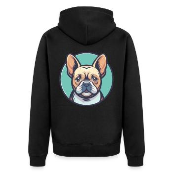 Anglo Français De Petite Venerie Dog Breed Cartoon - Veste à capuche bio Premium Unisexe - noir - Dos - Nico (187cm)