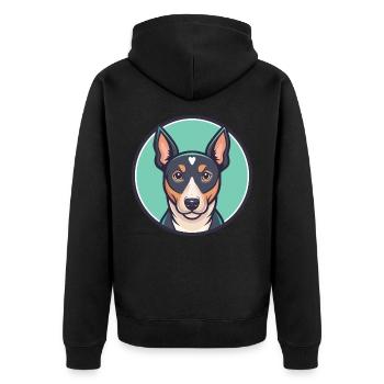 Ca Rater Mallorqui Hunderasse Karikatur Kawaii - Unisex Premium Bio Zip Hoodie - Schwarz - Hinten - Nico (187cm)