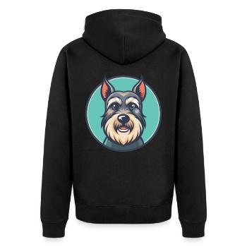 Cesky Terrier Hunderasse Cartoon Kawaii Clipart Haustier - Unisex Premium Bio Zip Hoodie - Schwarz - Hinten - Nico (187cm)