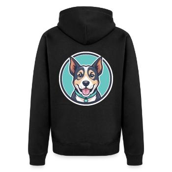 Can De Palleiro Chien Race Dessin animé Kawaii Clipart - Veste à capuche bio Premium Unisexe - noir - Dos - Nico (187cm)