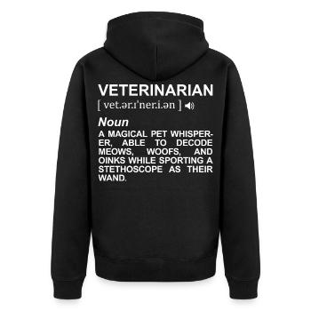 Dictionnaire vétérinaire - Veste à capuche bio Premium Unisexe - noir - Dos - Nico (187cm)