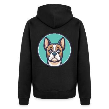 Grand Anglo Français Tricolore Chien Race Dessin animé - Veste à capuche bio Premium Unisexe - noir - Dos - Nico (187cm)