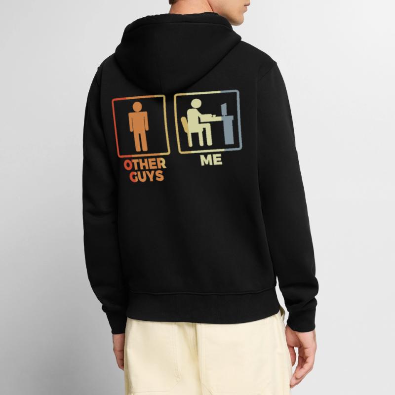 Programmierer Strichmännchen Unisex Premium Bio Zip Hoodie