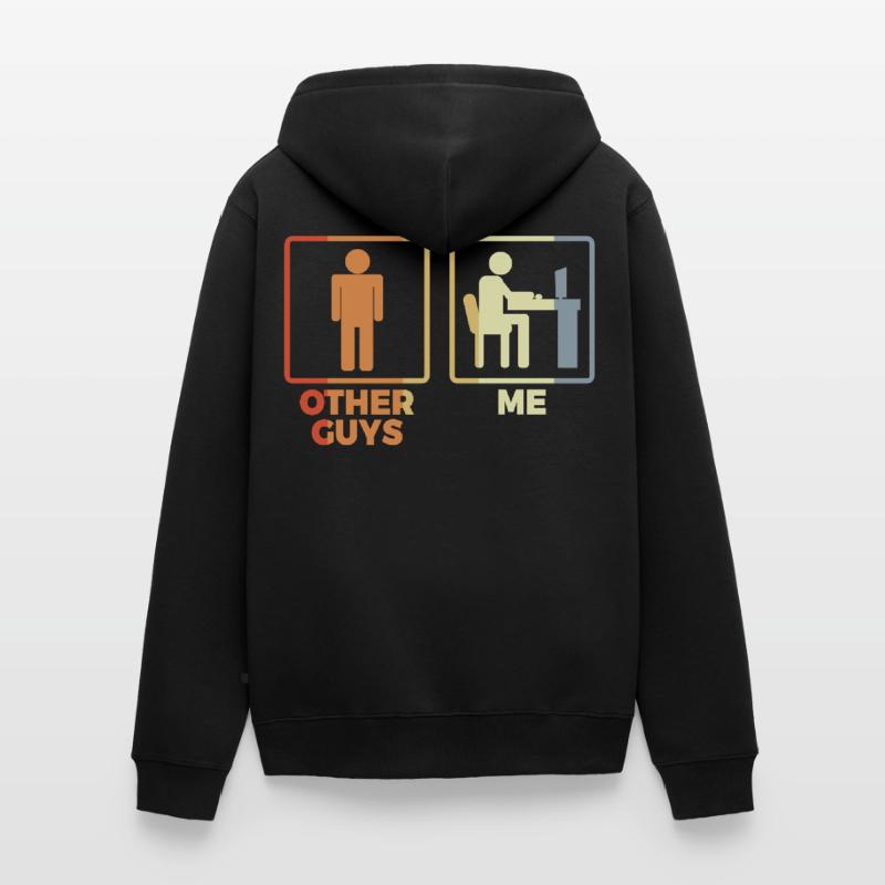 Programmierer Strichmännchen Unisex Premium Bio Zip Hoodie