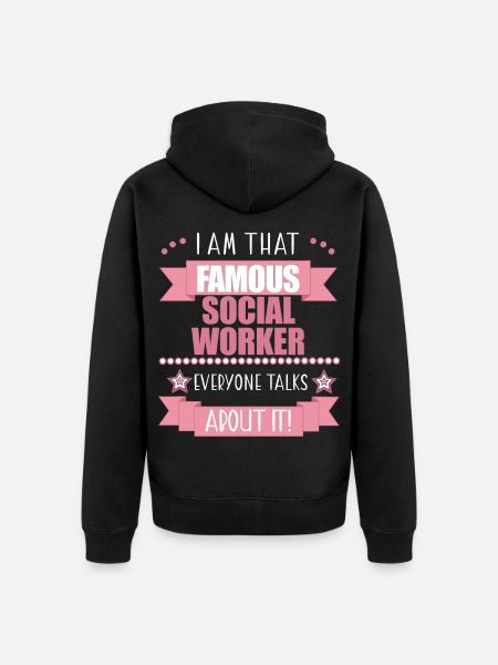 Socialrådgiver Profession Damer Gave - Premium økologisk unisex-hættejakke - sort
