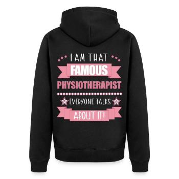 Kinésithérapeute Profession Cadeau pour dames - Veste à capuche bio Premium Unisexe - noir - Dos - Nico (187cm)