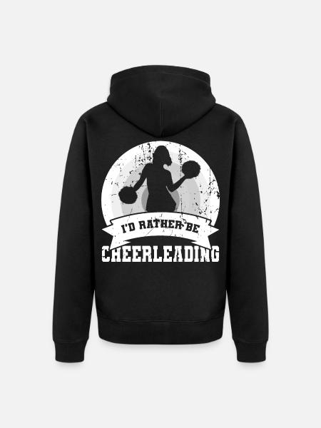 I'd Rather Be Cheerleading - Unisex Premium Organic Zip Hoodie - black