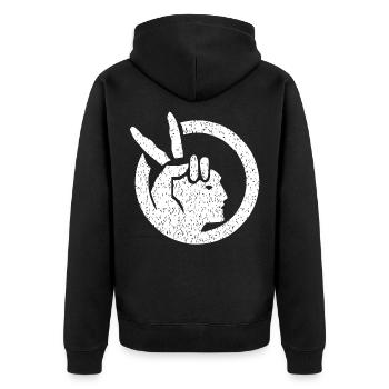 American Indian Movement flag - Unisex Premium Organic Zip Hoodie - black - Back - Nico (187cm)