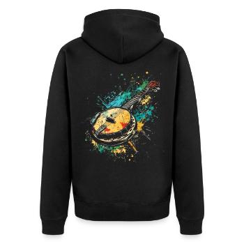 Banjo Graffiti - Veste à capuche bio Premium Unisexe - noir - Dos - Nico (187cm)