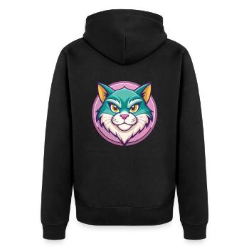 Chypre Chat Race Dessin Animé Kawaii Animal Animal Pet - Veste à capuche bio Premium Unisexe - noir - Dos - Nico (187cm)