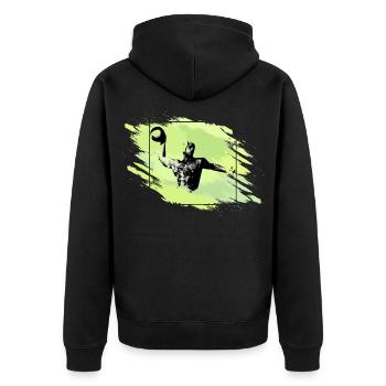 Water polo - water polo players throwing - Unisex Premium Organic Zip Hoodie - black - Back - Nico (187cm)