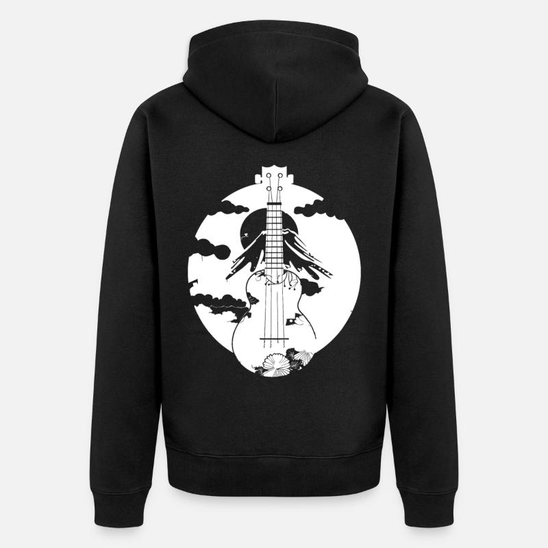 Graphiques Ukulele - Veste à capuche bio Premium Unisexe - noir