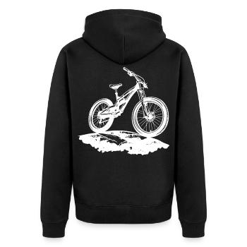Vététiste - Veste à capuche bio Premium Unisexe - noir - Dos - Nico (187cm)