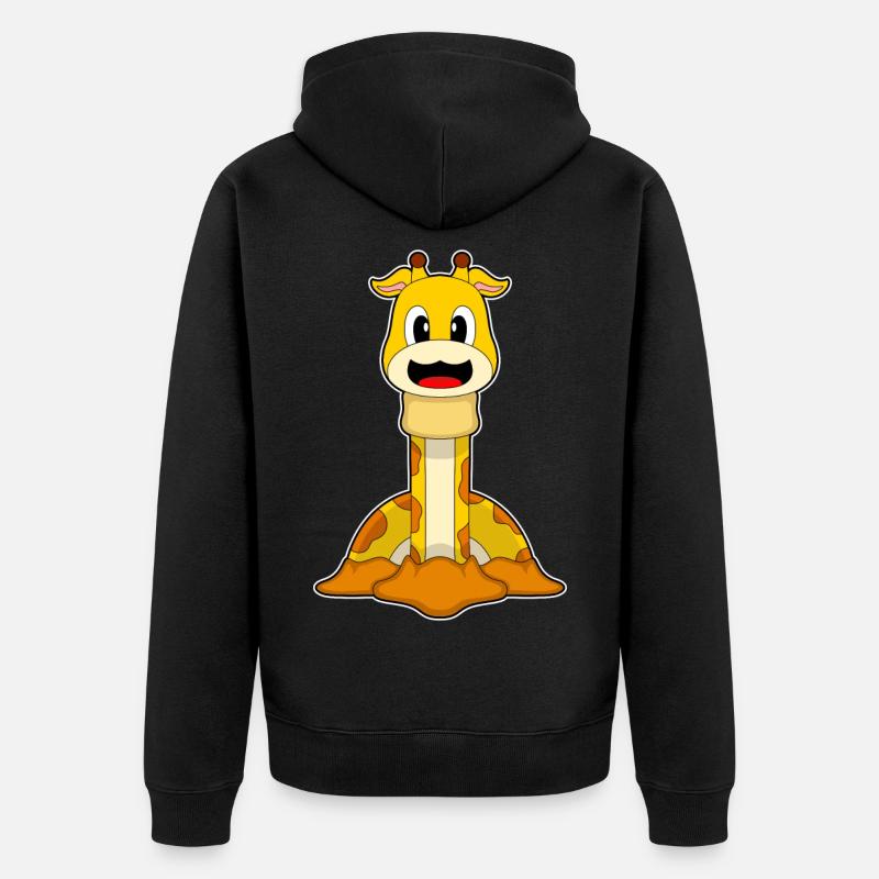 Ver girafe - Veste à capuche bio Premium Unisexe - noir