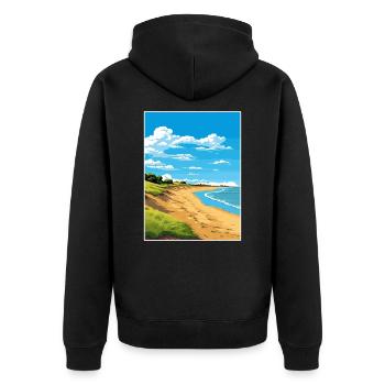 Norfolk Coast Aonb Affiche de voyage Souvenir Paint WP - Veste à capuche bio Premium Unisexe - noir - Dos - Nico (187cm)