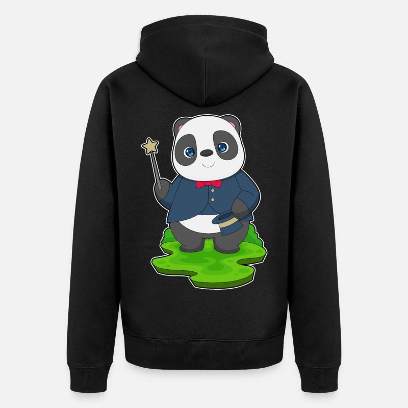 Baguette de sorcier panda - Veste à capuche bio Premium Unisexe - noir