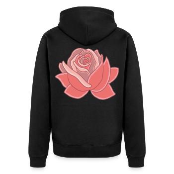 Coeur de la rose - Veste à capuche bio Premium Unisexe - noir - Dos - Nico (187cm)