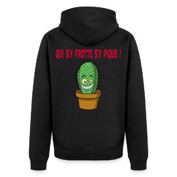 Cactus manga - Veste à capuche bio Premium Unisexe - noir - Dos - Nico (187cm)