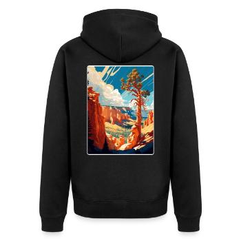 Affiche de voyage souvenir du parc national de Bryce Canyon - Veste à capuche bio Premium Unisexe - noir - Dos - Nico (187cm)