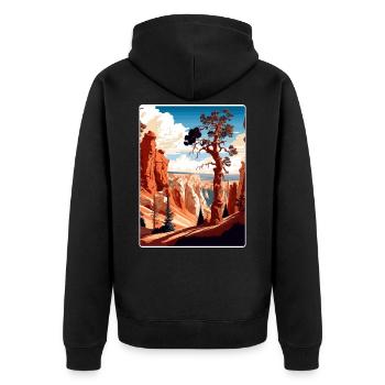Affiche de voyage souvenir du parc national de Bryce Canyon - Veste à capuche bio Premium Unisexe - noir - Dos - Nico (187cm)