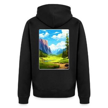 Parc national de Yosemite Affiche de voyage Souvenir WPA - Veste à capuche bio Premium Unisexe - noir - Dos - Nico (187cm)
