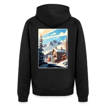 Telluride Ski Ski Voyage Poster Souvenir WPA - Veste à capuche bio Premium Unisexe - noir - Dos - Nico (187cm)