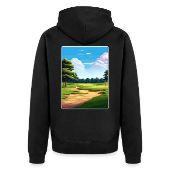 Pine Valley Golf Club Affiche de voyage Souvenir WPA - Veste à capuche bio Premium Unisexe - noir - Dos - Nico (187cm)