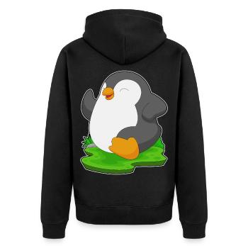Penguin Jogger Jogging Sport - Veste à capuche bio Premium Unisexe - noir - Dos - Nico (187cm)