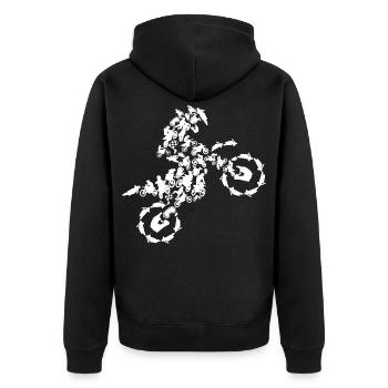 Motocross Silhouette - Veste à capuche bio Premium Unisexe - noir - Dos - Nico (187cm)