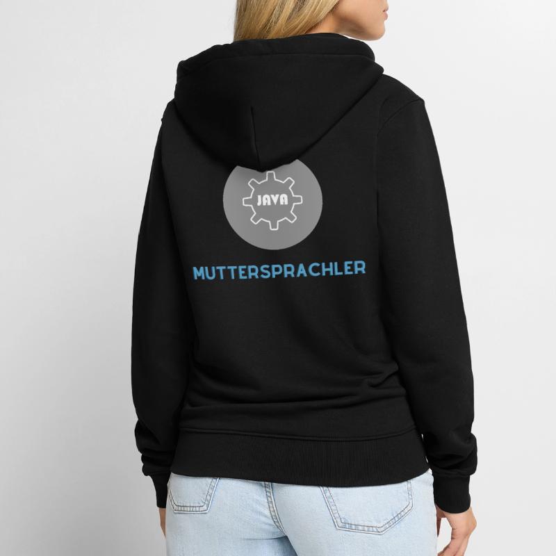 Native speaker: JavaScript Edition Unisex Premium Organic Zip Hoodie