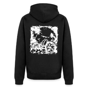 Graphique de vététiste - Veste à capuche bio Premium Unisexe - noir - Dos - Nico (187cm)
