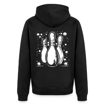 Bowling - Veste à capuche bio Premium Unisexe - noir - Dos - Nico (187cm)