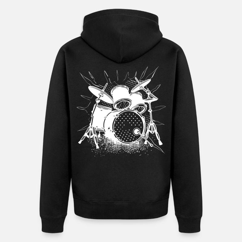 Graphiques de batterie - Veste à capuche bio Premium Unisexe - noir