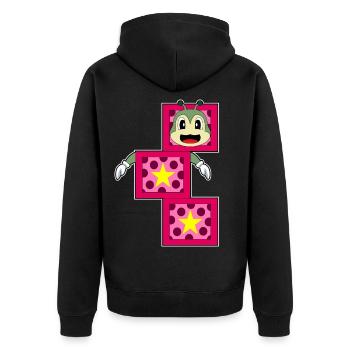 Caterpillar Wizard Magic - Unisex Premium Organic Zip Hoodie - black - Back - Nico (187cm)