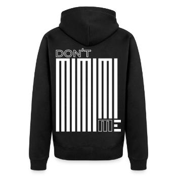 Stop Mimimi – Doing, instead of whining - Unisex Premium Organic Zip Hoodie - black - Back - Nico (187cm)