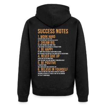Notes de réussite - Veste à capuche bio Premium Unisexe - noir - Dos - Nico (187cm)