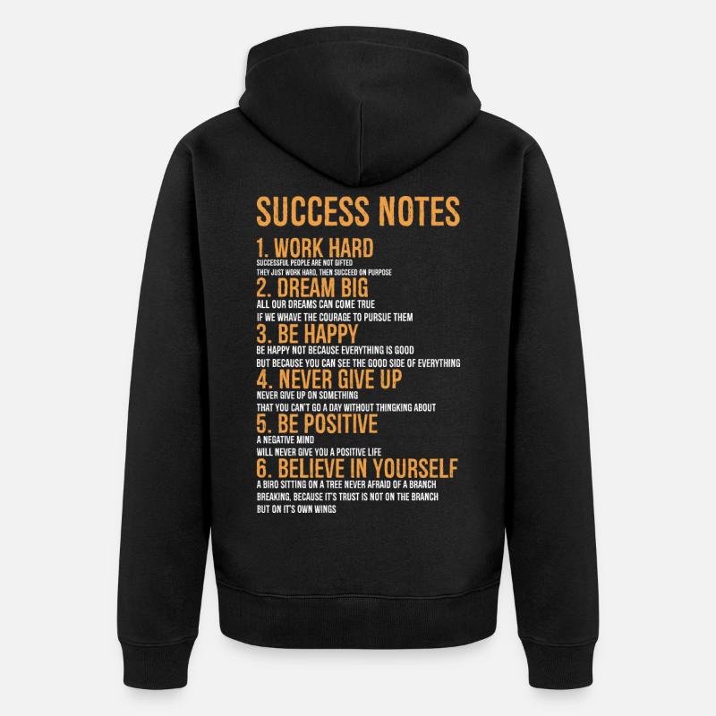 Notes de réussite - Veste à capuche bio Premium Unisexe - noir