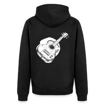 Graphiques Ukulele - Veste à capuche bio Premium Unisexe - noir - Dos - Nico (187cm)