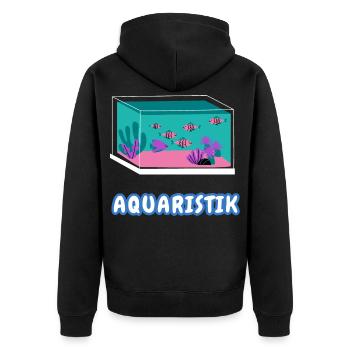 Aquarium lovers - Unisex Premium Organic Zip Hoodie - black - Back - Nico (187cm)