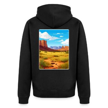 Big Bend National Park Travel Poster Souvenir WPA - Unisex Premium Organic Zip Hoodie - black - Back - Nico (187cm)