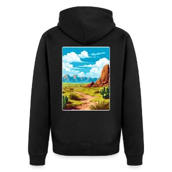 Big Bend National Park Travel Poster Souvenir WPA - Unisex Premium Organic Zip Hoodie - black - Back - Nico (187cm)