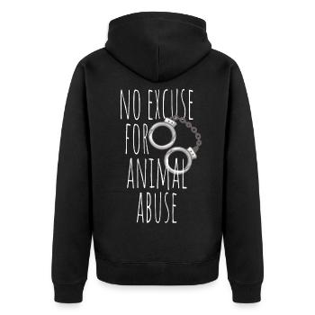 Aucune excuse pour la maltraitance animale Tierschutz Tierliebe - Veste à capuche bio Premium Unisexe - noir - Dos - Nico (187cm)