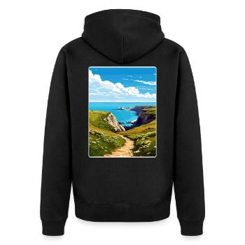 Channel Islands National Park California Travel - Unisex Premium Organic Zip Hoodie - black - Back - Nico (187cm)
